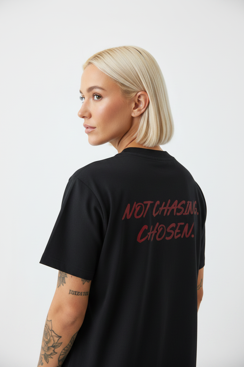 Counted His - Not Chasing, Chosen (New) Unisex Loose Drop Shoulder T-Shirt