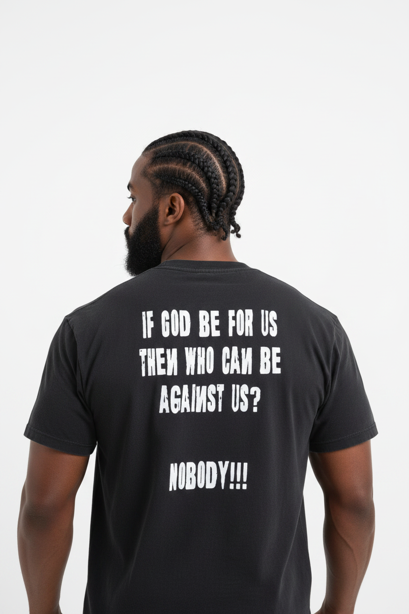 Undefeated Romans 8:31 Vintage Unisex Washed Oversized Cotton T-Shirt