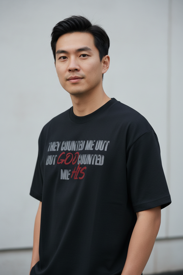 Counted His - Not Chasing, Chosen (New) Unisex Loose Drop Shoulder T-Shirt