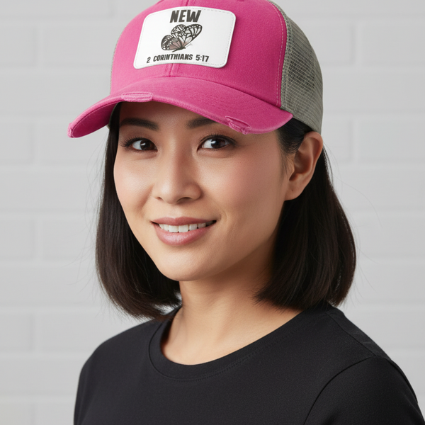 New Distress Trucker Hat