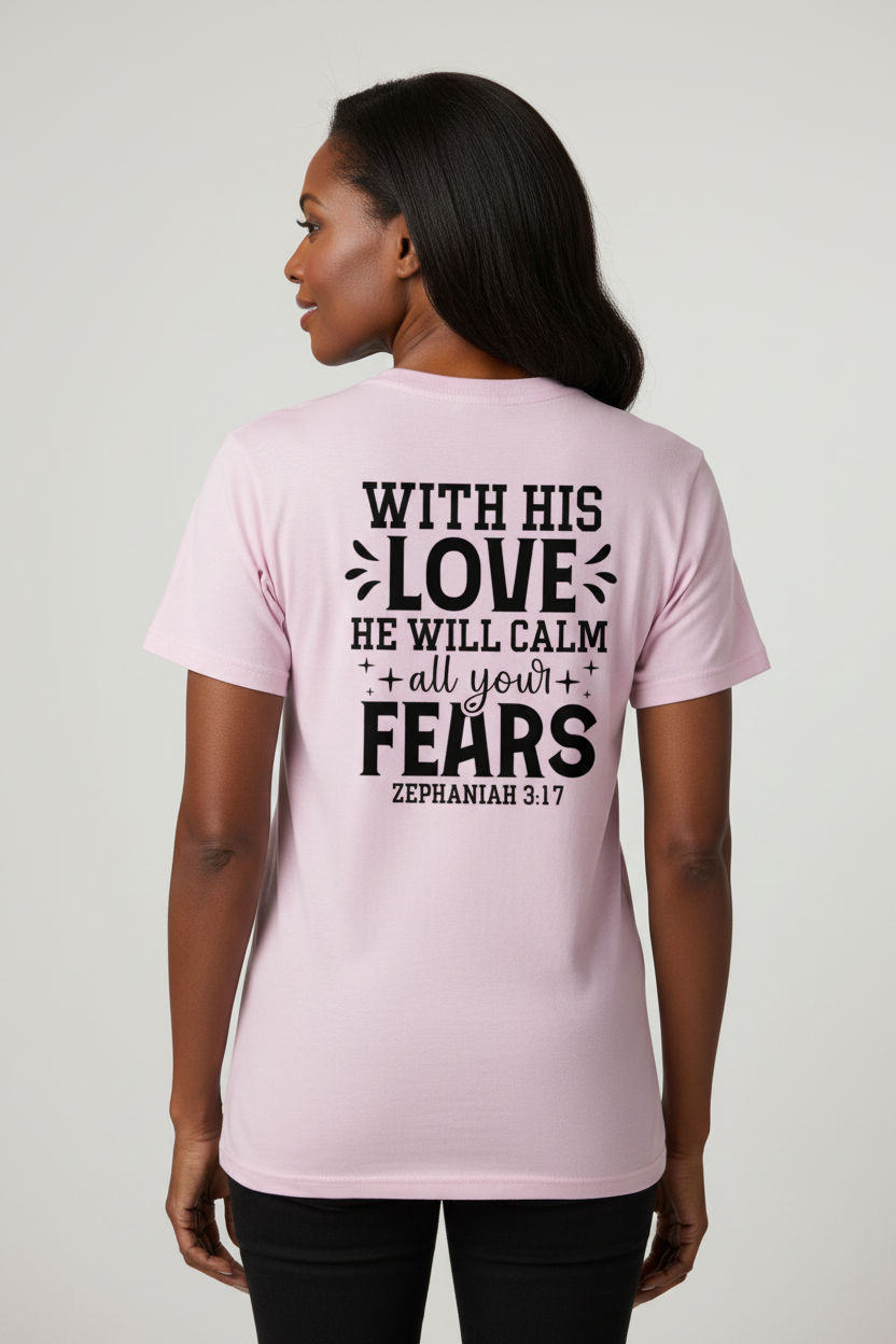 His Love Will Calm Your Fears Gildan Unisex Softstyle Tee