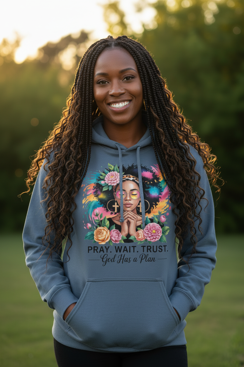 Pray. Wait. God Has a Plan Mother’s Day Hoodie