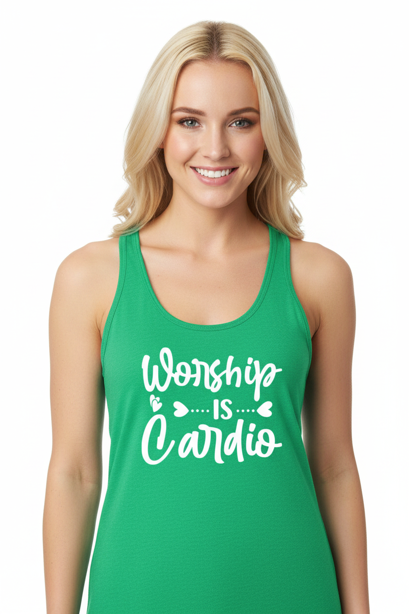 Worship is Cardio Racerback Tank