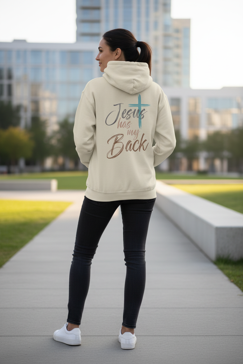 Jesus Has My Back Unisex Pullover Hoodie
