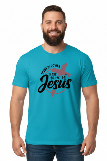 There's Power in the Name Jesus Gildan Unisex Softstyle Tee