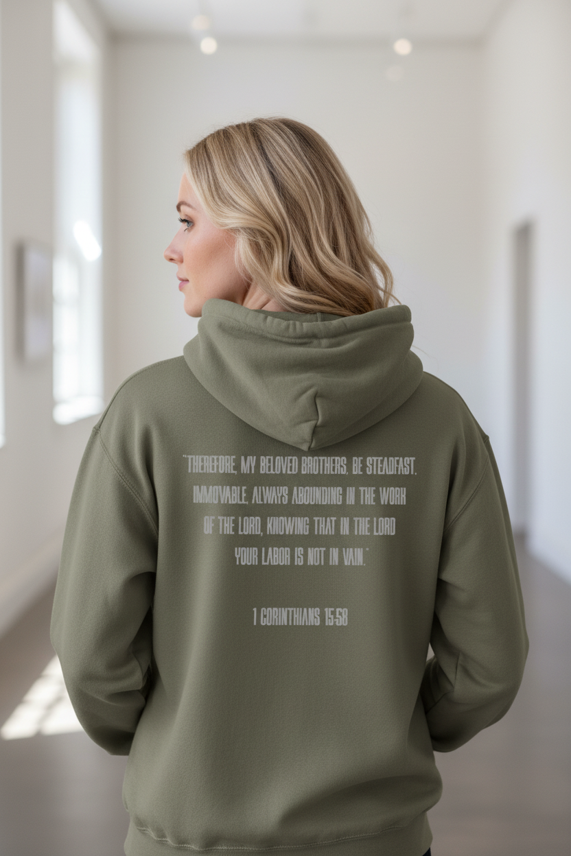 Immovable 1 Corinthians 15:58 Christian Hoodie