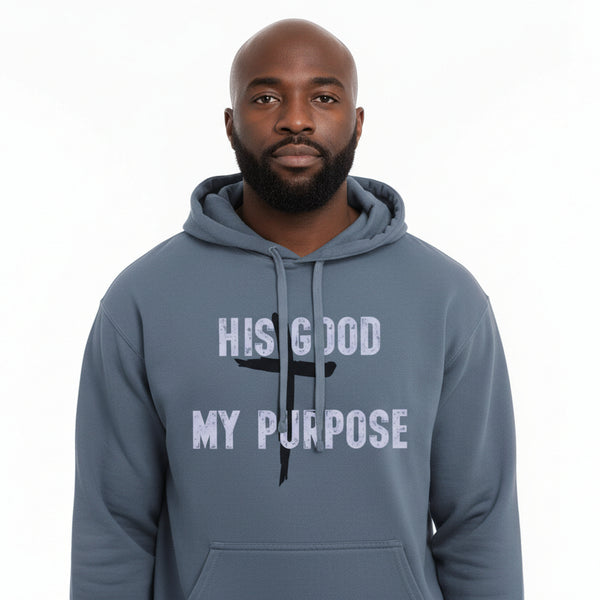 His Good My Purpose Roman 8:28 Dyed Adult Hoodie