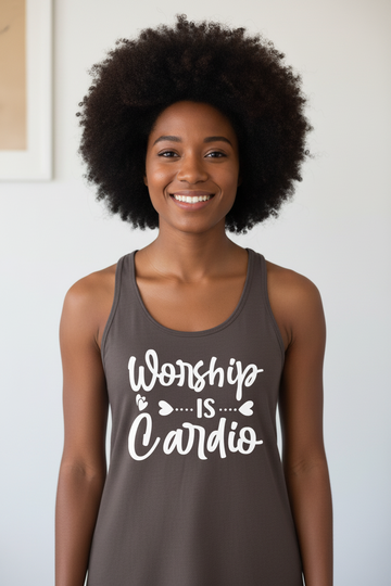 Worship is Cardio Racerback Tank