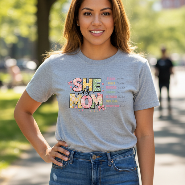 She Is Strong, She Is Mom Ladies T-shirt
