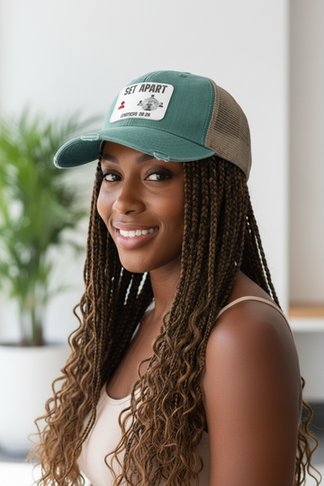 Set Apart Distress Trucker Hat