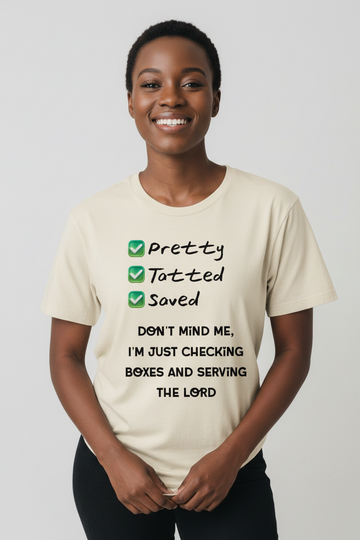 Checking Boxes and Serving the Lord Ladies Relaxed Tee