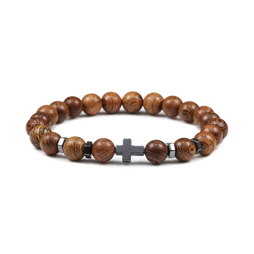 Natural Lava Stone Bead Bracelet
