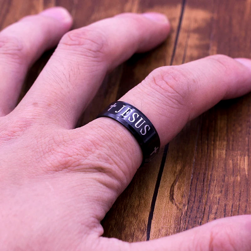 Black Titanium Steel Ring