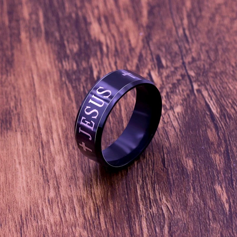 Black Titanium Steel Ring