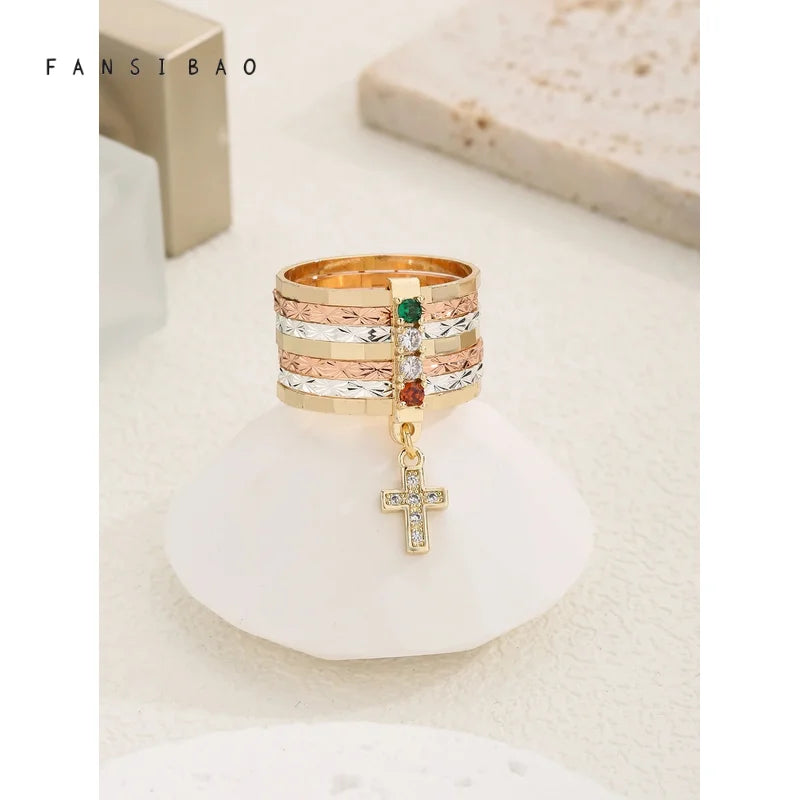 Cross Fashion Jewelry Charm Ring