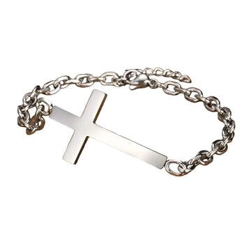 Vnox Stainless Steel Mens Cross Bracelets