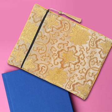 Zippered Scripture Bag Tassel Embroidery Cloth Classic Book Style Storage Pouch Prayer Bible Cover Buddhist Wrapping Organizer