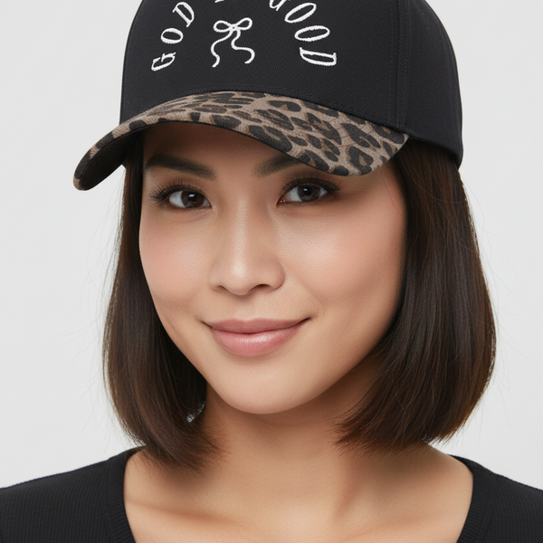 GOD IS GOOD Animal Print Embroidery Baseball Cap
