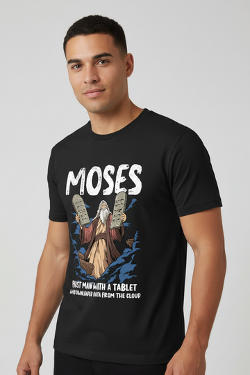 Moses First to Own a Tablet Christian T-Shirt