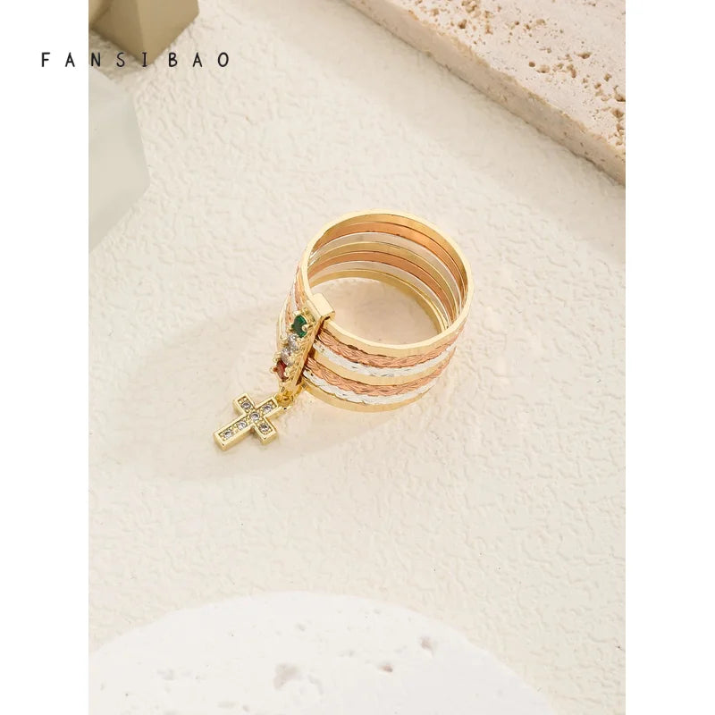 Cross Fashion Jewelry Charm Ring