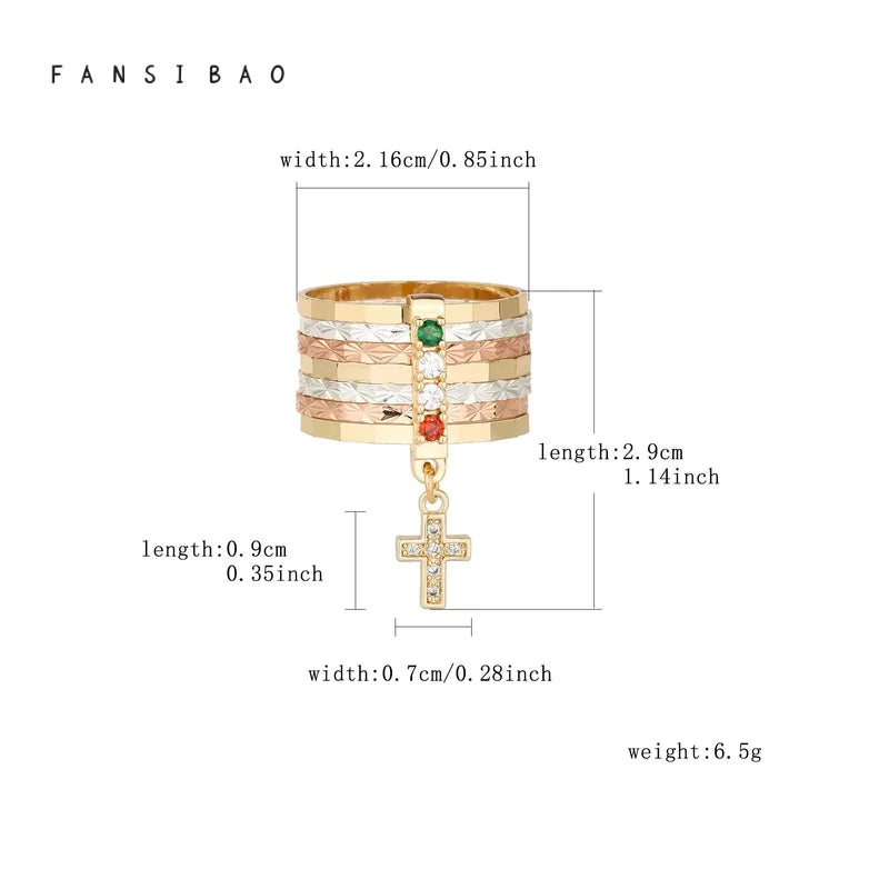Cross Fashion Jewelry Charm Ring