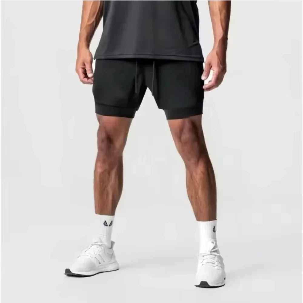 Summer New Shorts Man Cross Bible Print Gym Fitness Shorts Women's Sports Double-layer 2-in-1 Pant Quick-Drying Beach Shorts Y2k