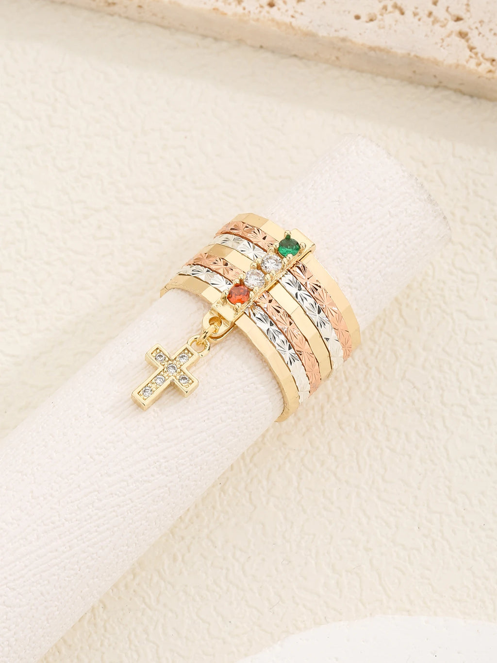 Cross Fashion Jewelry Charm Ring