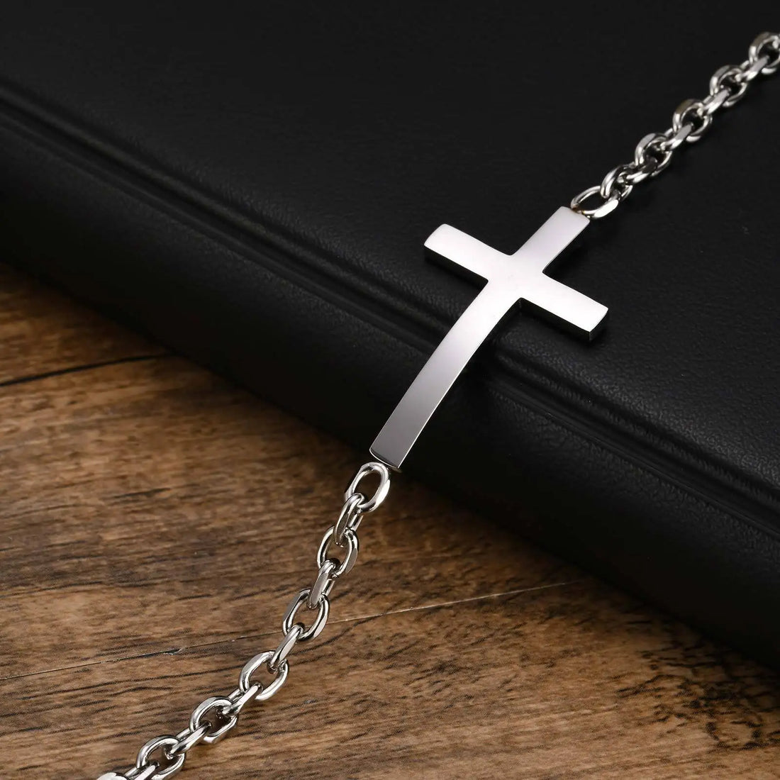 Vnox Stainless Steel Mens Cross Bracelets