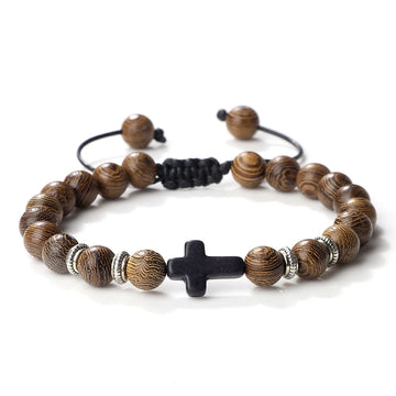 Prayer Men Jesus Cross Bracelet