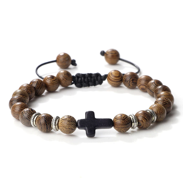 Prayer Men Jesus Cross Bracelet