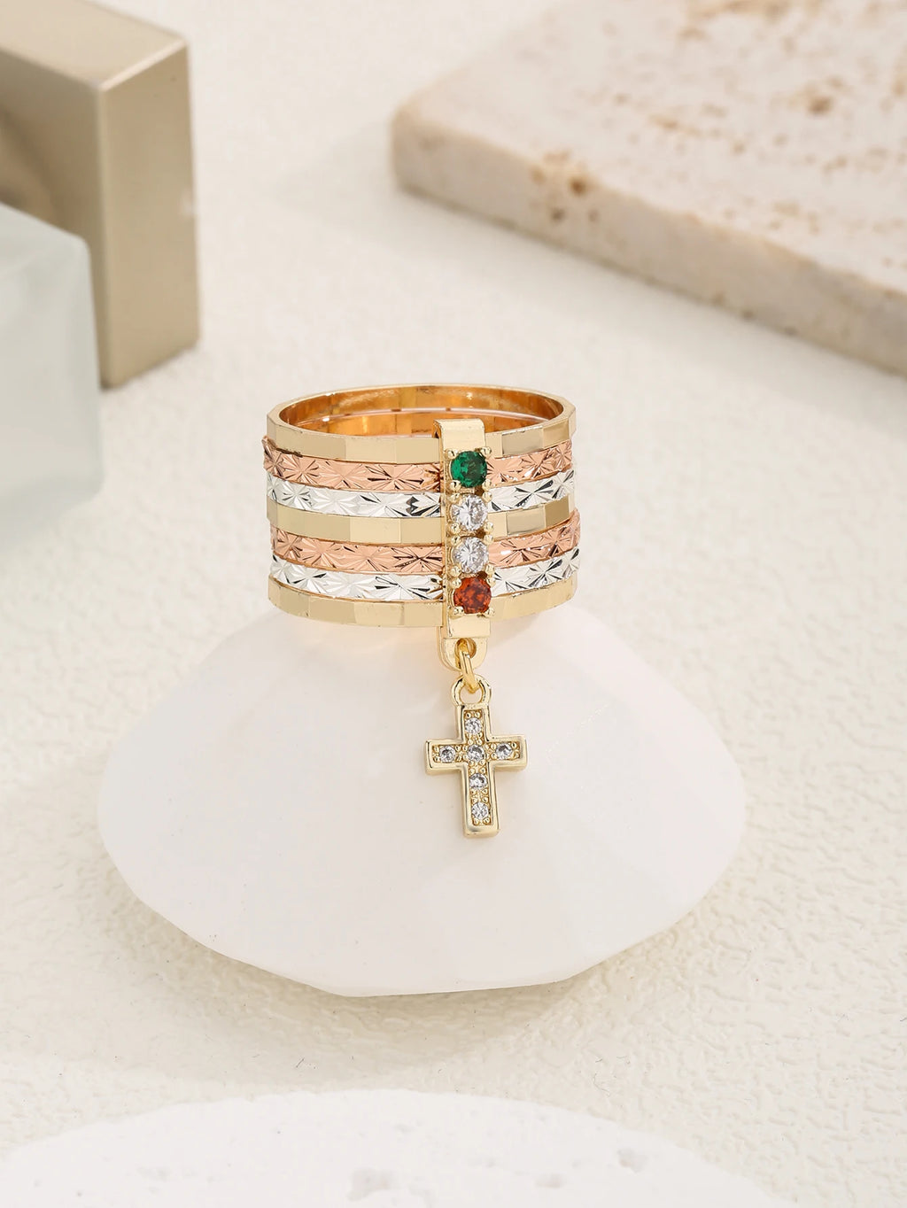 Cross Fashion Jewelry Charm Ring