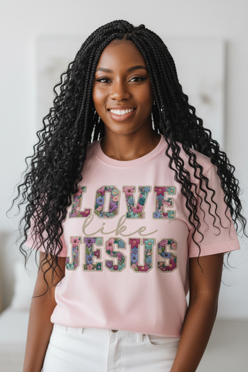 Love Like Jesus - Oversized Women's Pure Cotton Christian T-Shirt