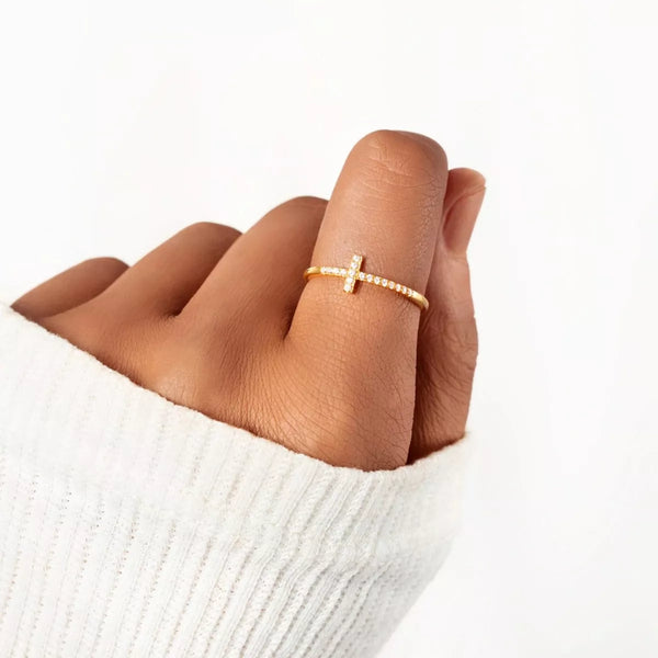 925 Sterling Silver Cross Ring