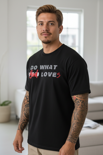 Do What God Loves - Oversized Unisex Pure Cotton T-Shirt