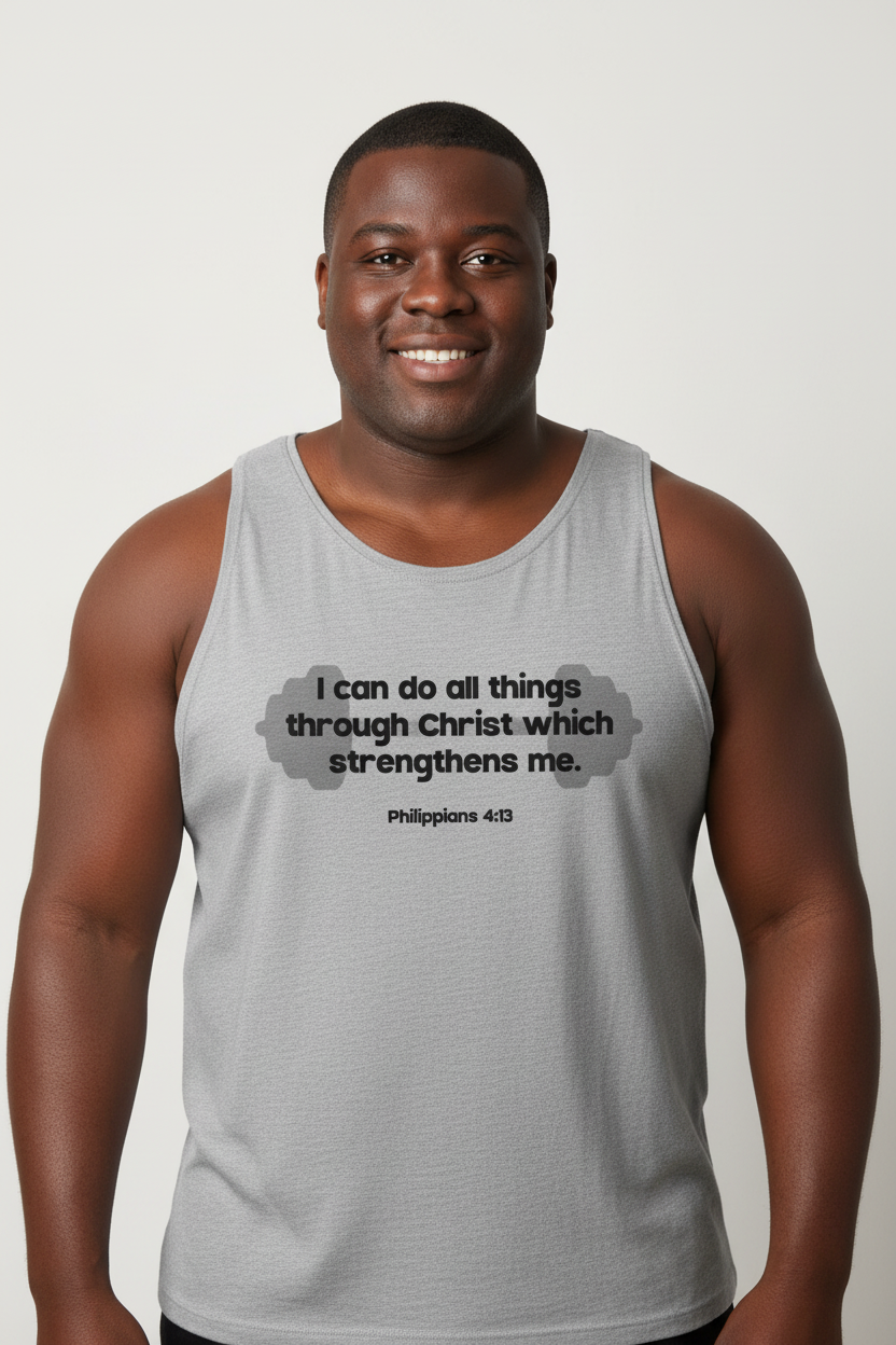 I Can Do All Things Phil 4:15 Men's Crewneck Tank Top